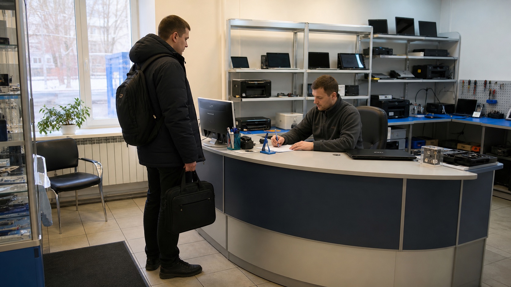 Приемная зона сервисного центра